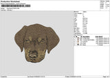 Dog Head 0105 Embroidery File 6 sizes