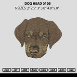 Dog Head 0105 Embroidery File 6 sizes