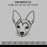 Dog head Embroidery File 6 sizes