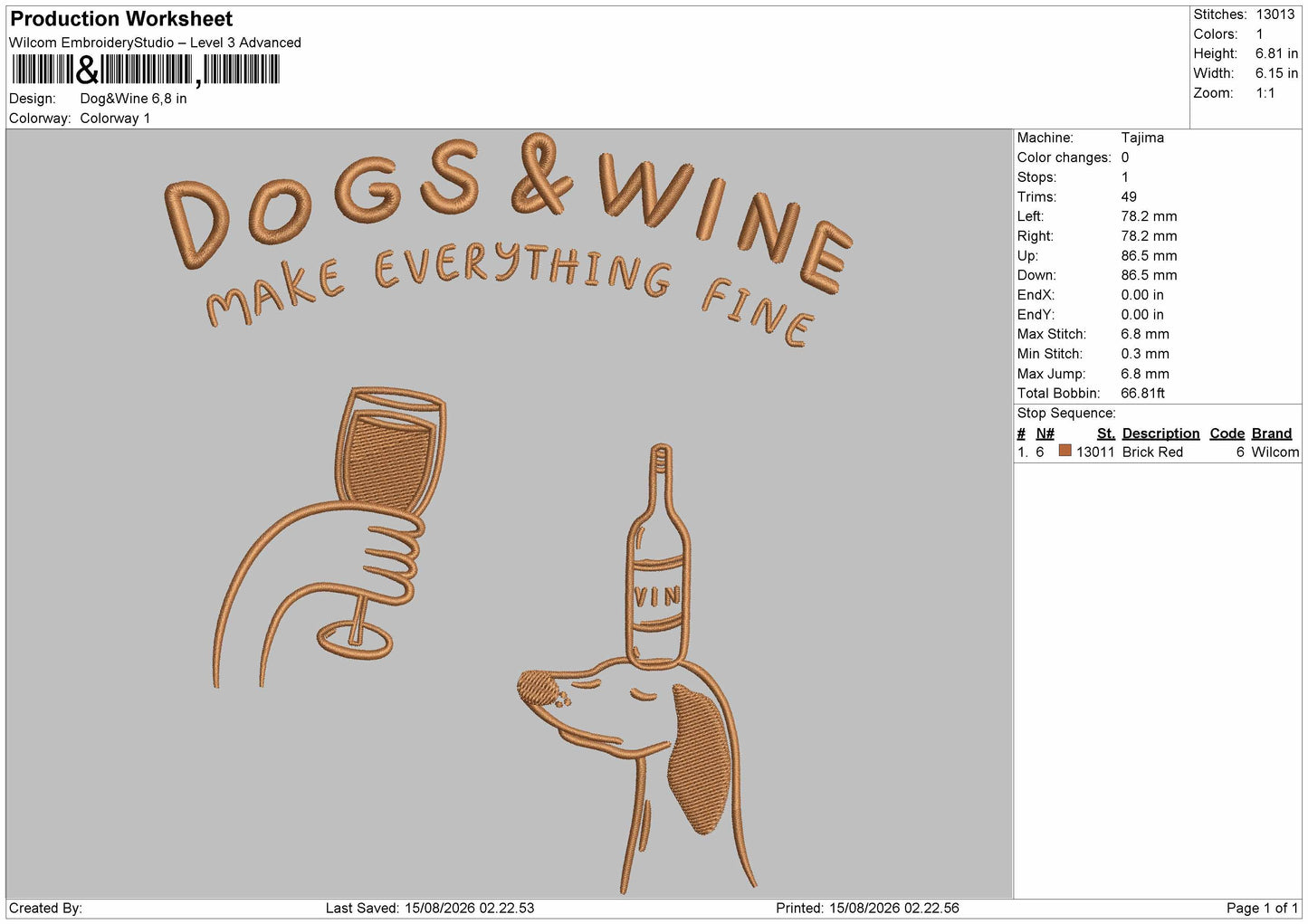 Dogs Text 1508 Embroidery Machine Design File 6 sizes