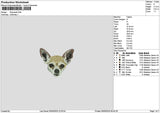 Dog Head 0405 Embroidery File 6 sizes