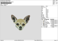 Dog Head 0405 Embroidery File 6 sizes