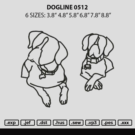Dogline 0512 Embroidery File 6 sizes