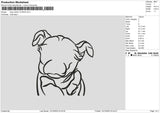 Dog Outline 1312 Embroidery File 6 sizes