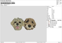 Dogs 0812 Embroidery File 6 sizes