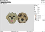 Dogs 0812 Embroidery File 6 sizes