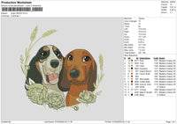 Dogs 3024b Embroidery File 6 sizes