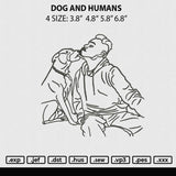 Dog And Humans Embroidery File 4 sizes