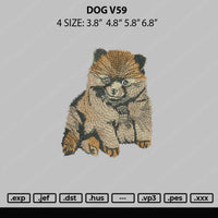 Dog V59 Embroidery File 4 sizes