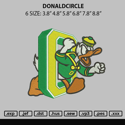 Donladcircle Embroidery FIle 6 sizes