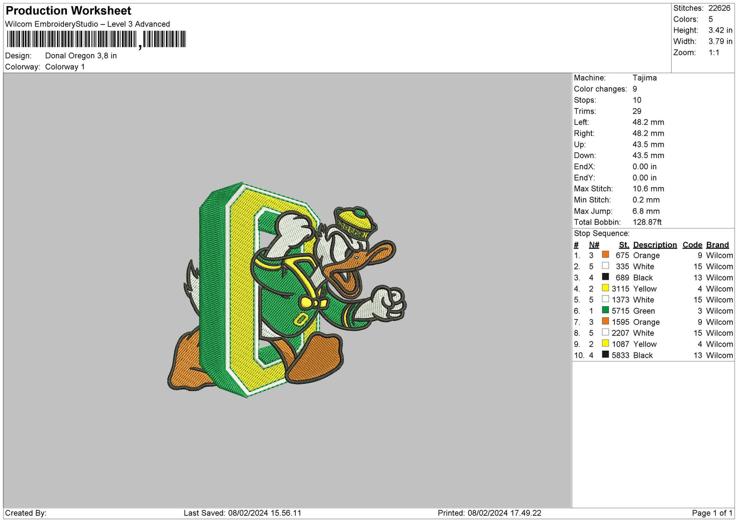 Donladcircle Embroidery FIle 6 sizes