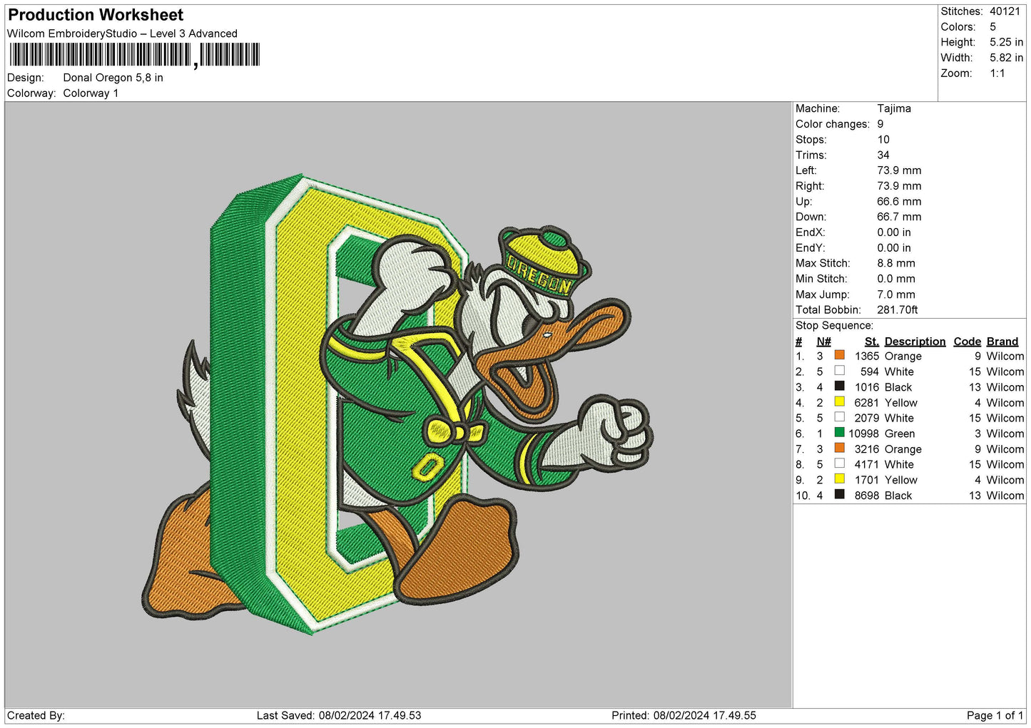 Donladcircle Embroidery FIle 6 sizes