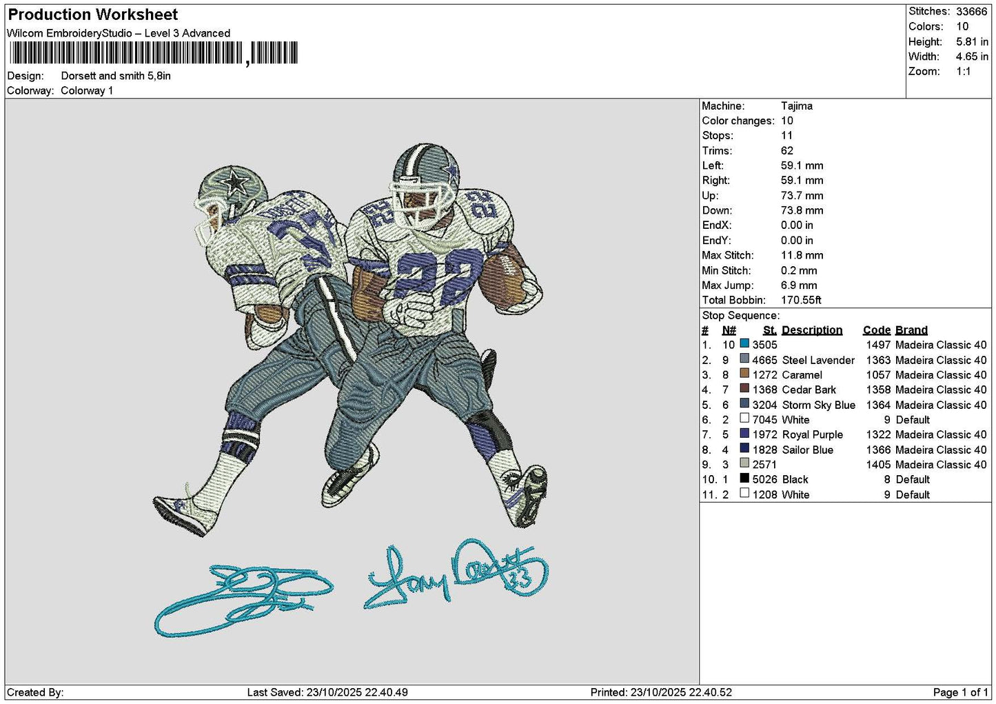 Players Smith Embroidery File 6 sizes