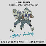 Players Smith Embroidery File 6 sizes