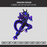 Dragon Cooler Embroidery Machine Design File 6 sizes