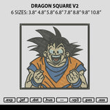 Dragon Square V2 Embroidery File