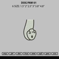 Dog Paw 01 Embroidery File 6 sizes