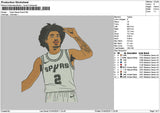 Player Dylan Embroidery File 6 sizes