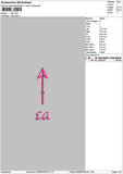Separate Symbols Embroidery File 2 sizes