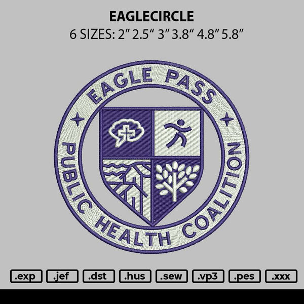 Eaglecircle Embroidery File 6 sizes