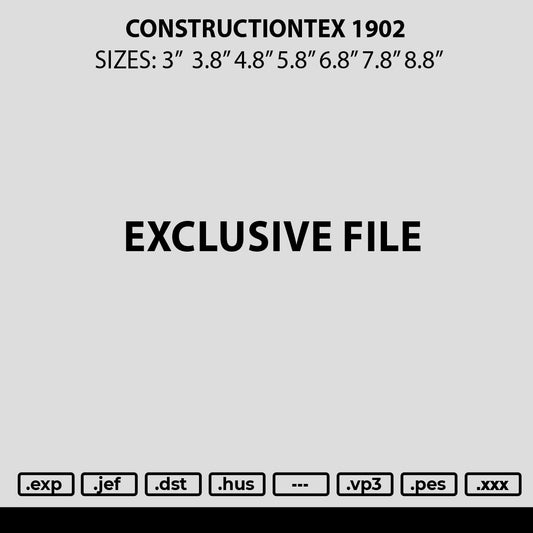 Constructiontext 1802 Embroidery File 6 sizes