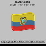 Flagacuador Embroidery File 6 sizes
