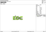Edctext Embroidery File 6 sizes