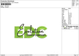 Edctext Embroidery File 6 sizes