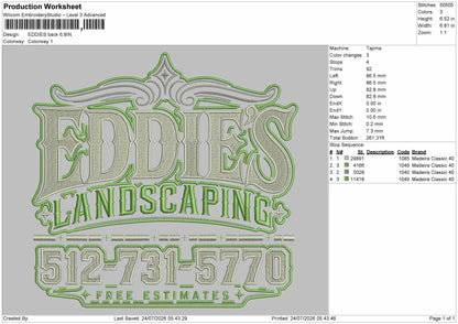 Eddies 01 Embroidery Machine Design File 6 sizes