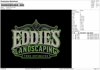 Eddies 02 Embroidery Machine Design File 6 sizes