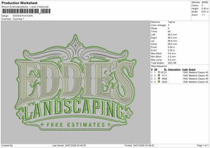 Eddies 02 Embroidery Machine Design File 6 sizes