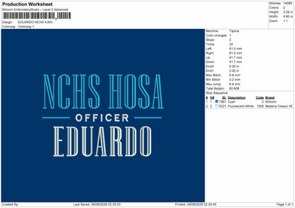 Eduardo Embroidery Machine Design File 6 sizes