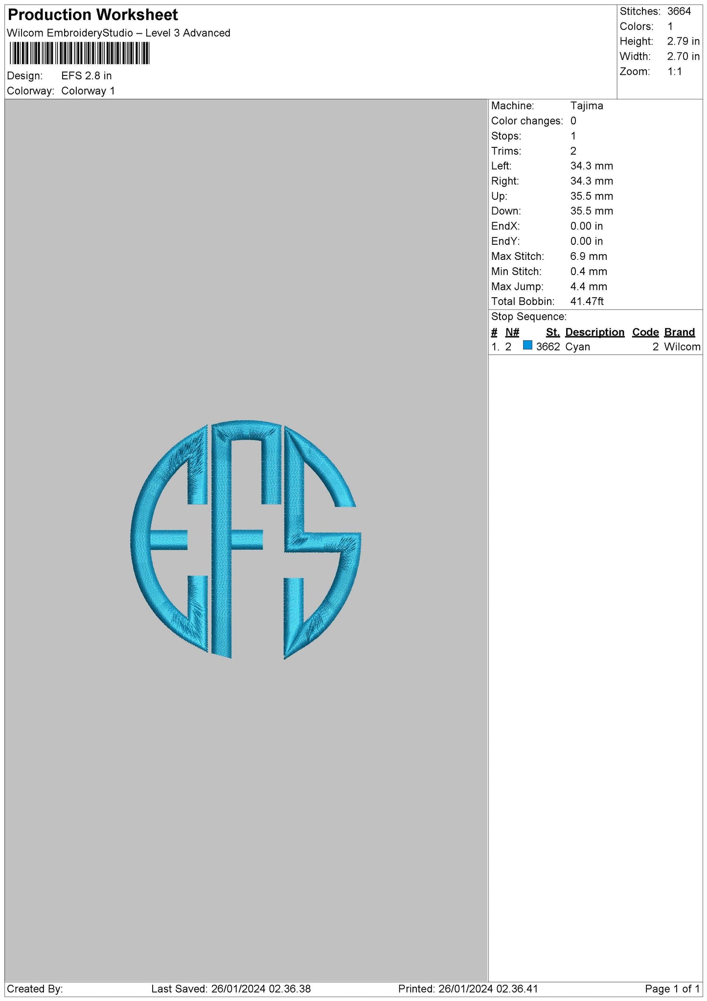 Esfcircle Embroidery File 6 sizes