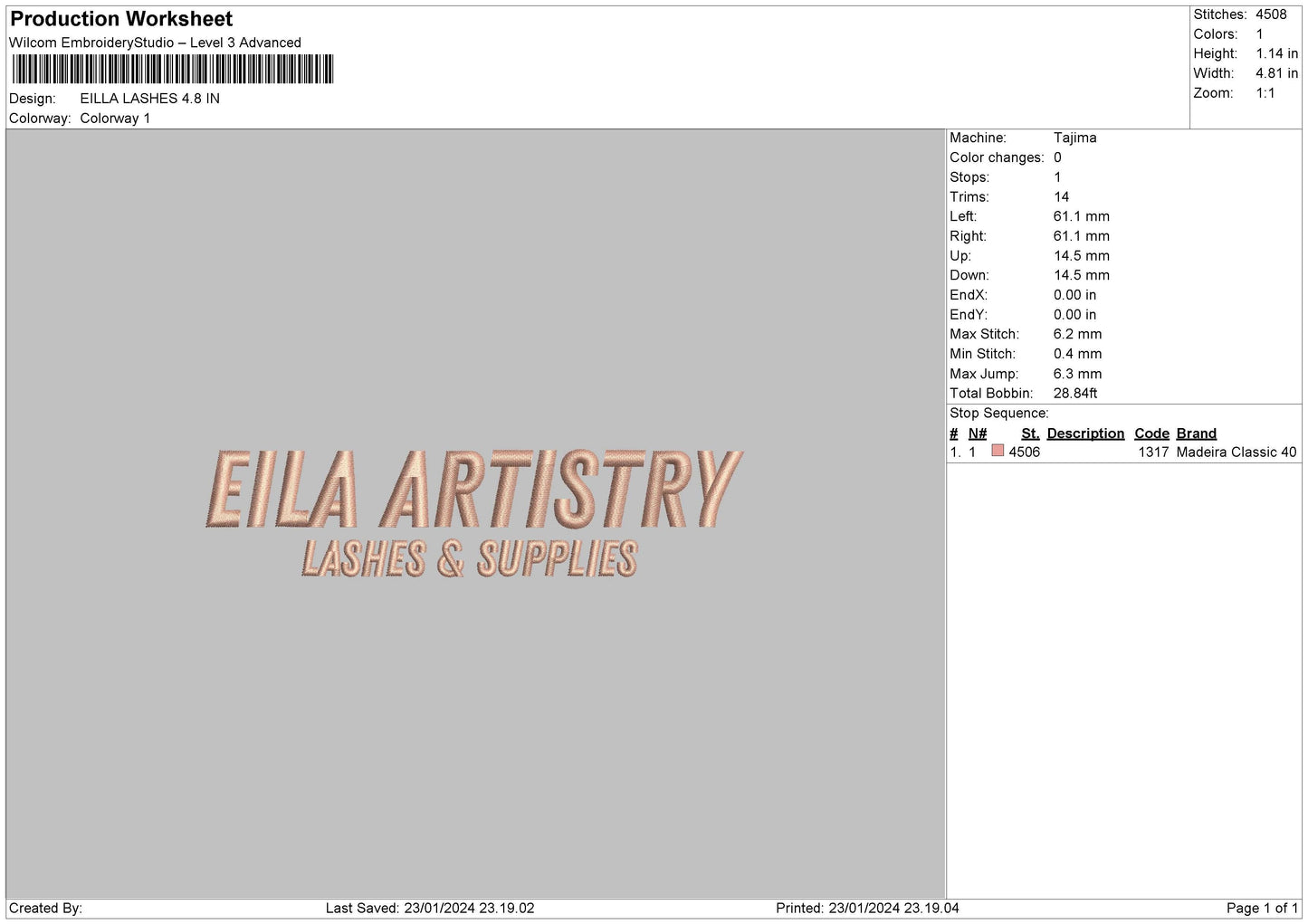 Eilatext Embroidery 2 Files