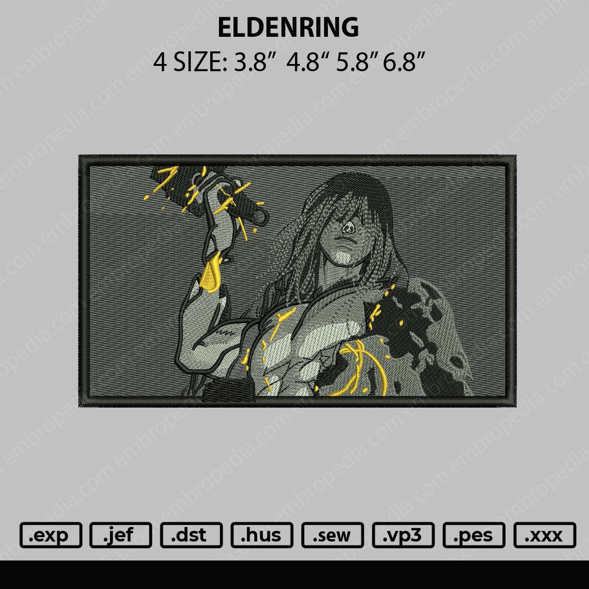 Eldenring Embroidery File 4 size