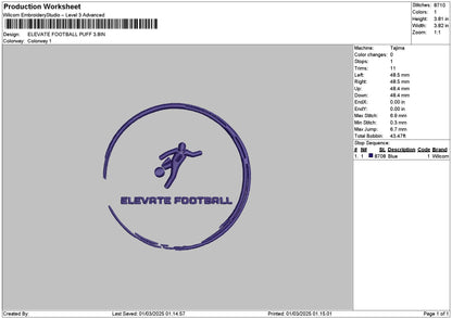 Elevatetext Flat Puff Embroidery 2 Files
