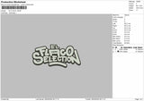 EL FLACO Embroidery File 6 sizes