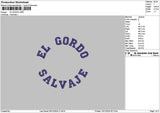 Gordotext Circle Embroidery File 6 sizes