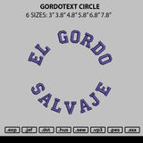 Gordotext Circle Embroidery File 6 sizes