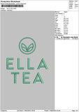 Ellatext Embroidery File 6 sizes