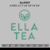 Ellatext Embroidery File 6 sizes