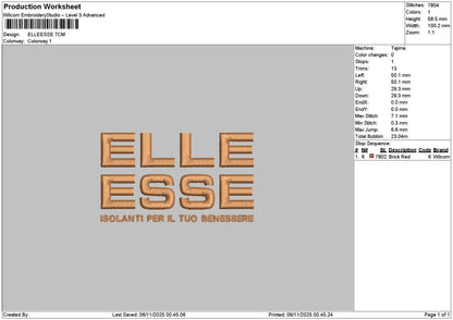 Elletext 0611 Embroidery File 6 sizes