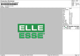 Elletext 0611b Embroidery File 6 sizes