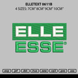 Elletext 0611b Embroidery File 6 sizes