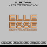 Elletext 0611 Embroidery File 6 sizes