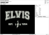 Elvis Embroidery File 5 sizes