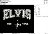 Elvis Embroidery File 5 sizes