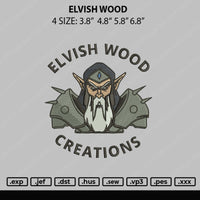 Elvish Wood Embroidery File 4 size