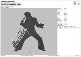 Elvis P Embroidery File 6 sizes