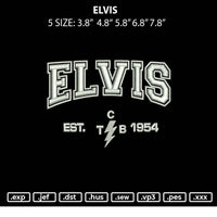 Elvis Embroidery File 5 sizes